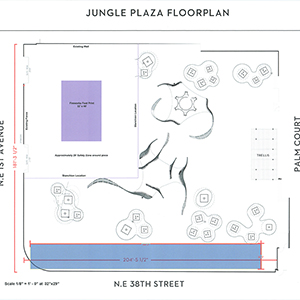 Floor plan of an outdoor plaza